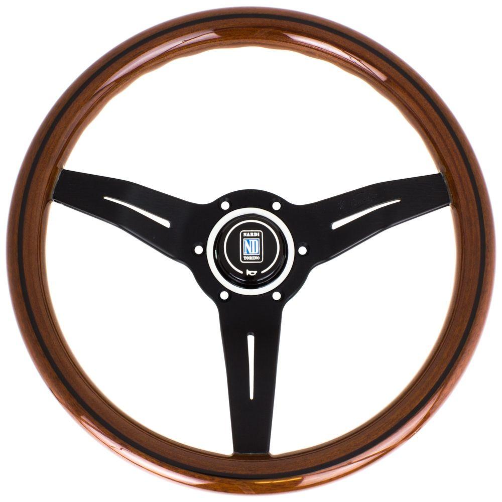 Nardi Deep Corn Wood Steering Wheel Black Spokes 330mm - CDMSPORT