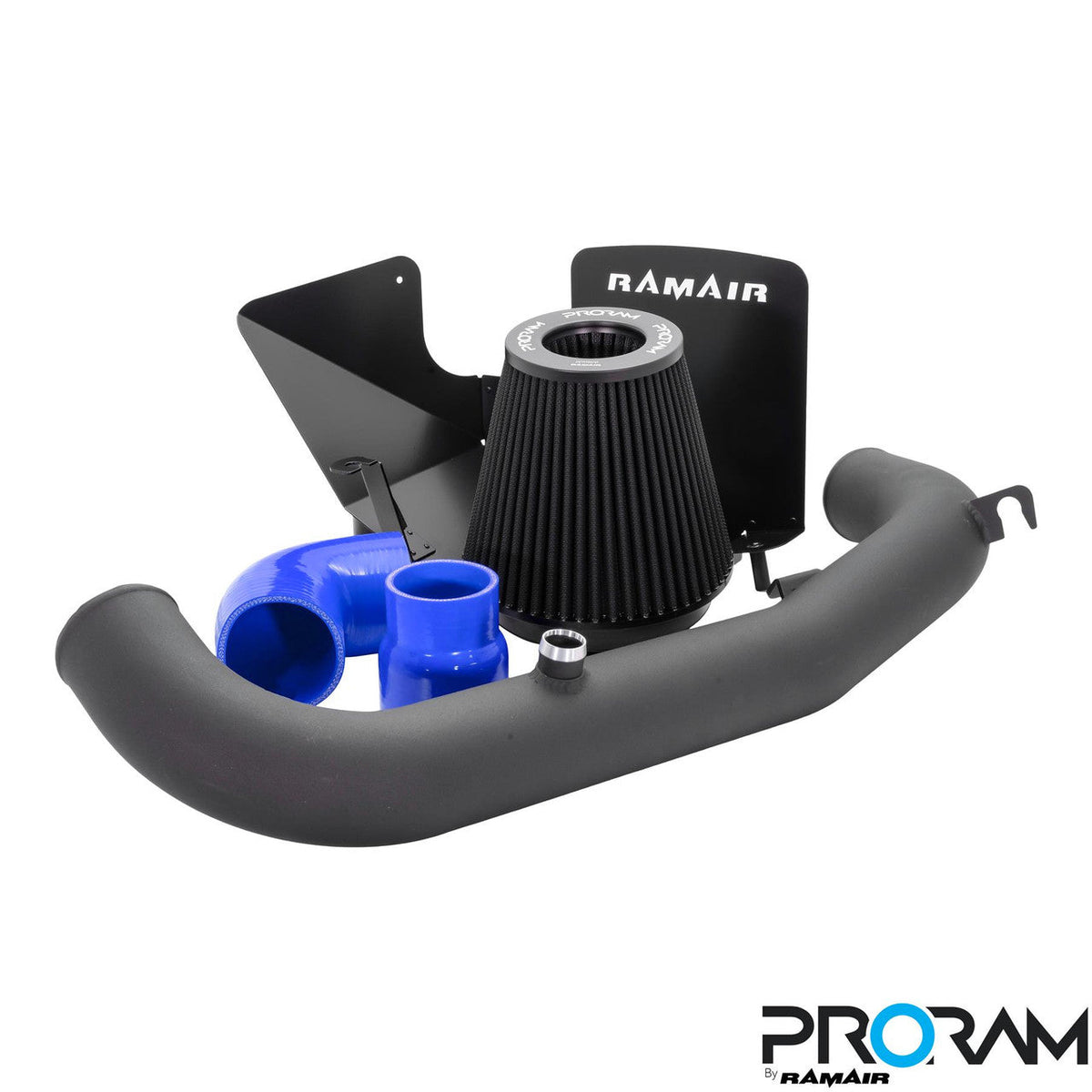 RamAir Performance laskostettu imusarja 2.3 Ecoboost MK3 Ford Focus RS:ään - sininen letku
