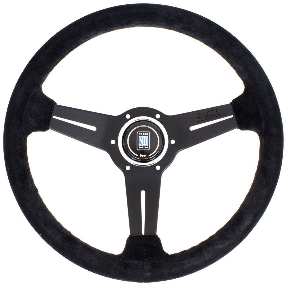 Nardi Classic Suede Steering Wheel Black Spokes 330mm - CDMSPORT