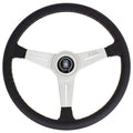 Nardi Classic Leather Steering Wheel Grey Stitching Satin Spokes 340mm - CDMSPORT