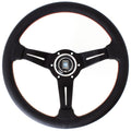 Nardi Deep Corn Perforated Leather Steering Wheel Red Stitching Black Spokes 330mm - CDMSPORT