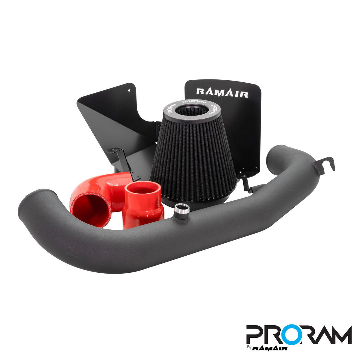 RamAir Performance -laskostettu imusarja 2.3 Ecoboost MK3 Ford Focus RS:lle - Punainen letku
