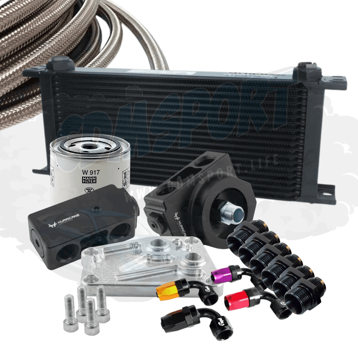 CDM BMW M60 M62 Performance Oil Cooler & Filter Relocation Kit - CDMSPORT