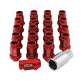 Hurricane Motorsport-pyöränmutteri, alumiini M12x1,5 - 39mm (punainen)