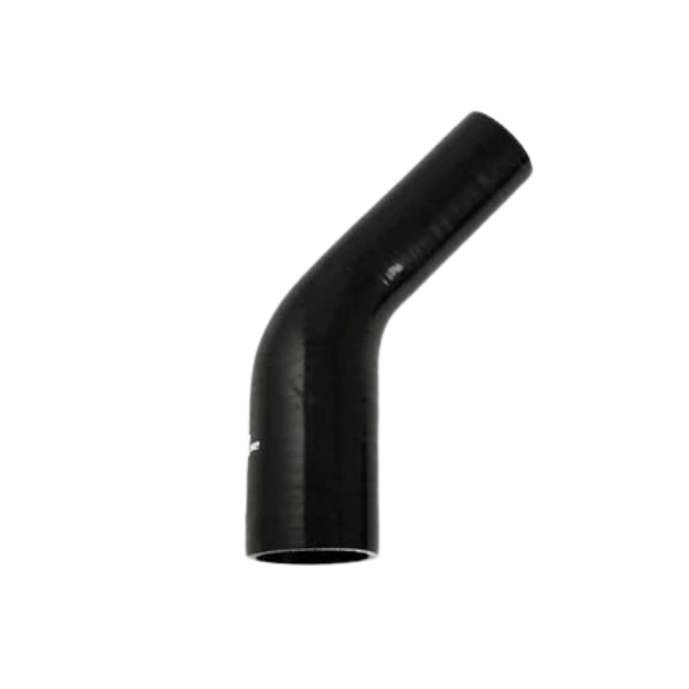 Silikoniletkun supistuskulma, musta – 45 astetta 3 - 3,25'' (76-83mm)