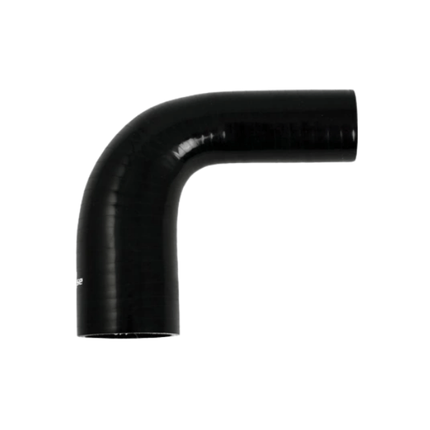 Silikoniletkun supistuskulmaputki musta – 90 astetta 2.375–3'' (60–76 mm)