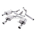 Milltek Audi A5 Coupe S line 2.0 TFSI 2WD ja quattro (vain manuaali) 2008-2012 Cat-back pakoputkisto