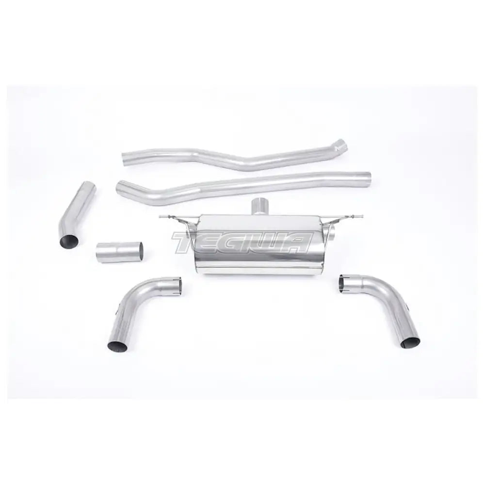 Milltek BMW 3-sarja F30 320i L M Sport Sedan (pitkä akseliväli) (LCI-mallit ilman xDrivea, ilman OPF:ää ja B48-moottorilla) 2015-2019 Cat-back-pakoputkisto