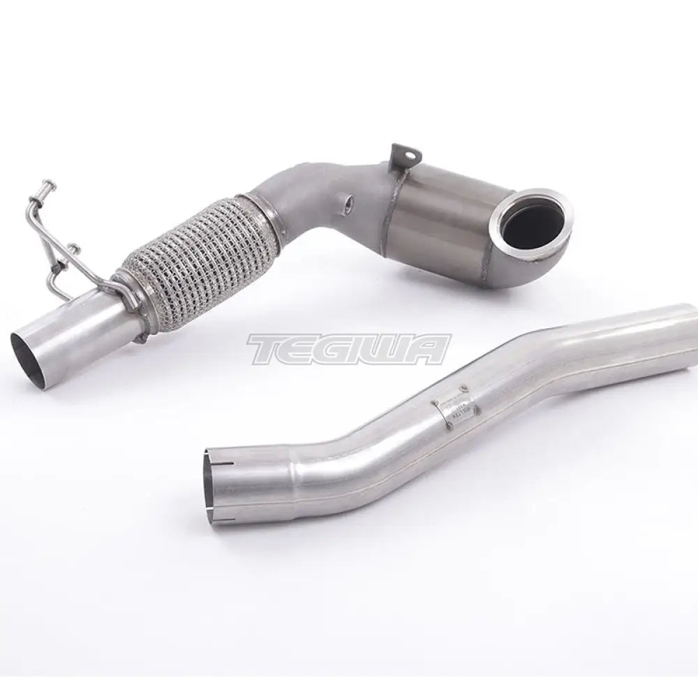 Milltek Skoda Octavia vRS 2.0 TSI 245PS Hatch & Estate (manuaali ja DSG-automaatti ilman OPF/GPF-suodatinta & Post Facelift) 2018-2019 Valettu Downpipe Race Kat -pakoputkella