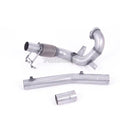Milltek Volkswagen Polo GTI 2.0 TSI (AW 5-ovinen) - Vain GPF/OPF-mallit 2019-2021 Kookas Downpipe ja Katalysaattoriton pakoputkisto - Ei-resonoitu Sopii Milltek-järjestelmän kanssa - SSXVW561