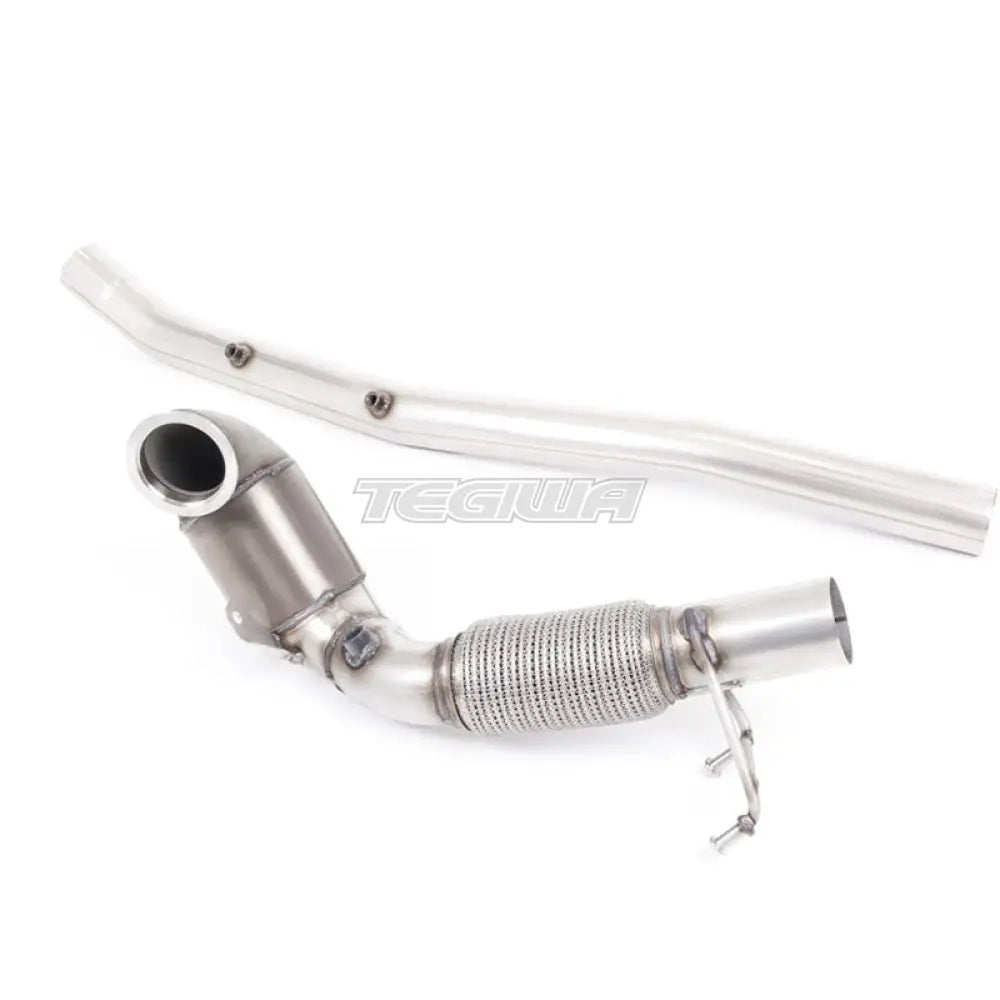 Milltek Volkswagen T-Roc R 2.0TSI 300hv (OPF/GPF-suodattimella) 2019-2023 Ison reiän Downpipe ja Hi-Flow urheilukatalysaattori-pakoputkisto - Race Cat - Sopii Milltek-järjestelmän kanssa