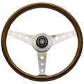 Nardi Classic Wood Steering Wheel Polished Spokes 360mm (Round Hole) - CDMSPORT